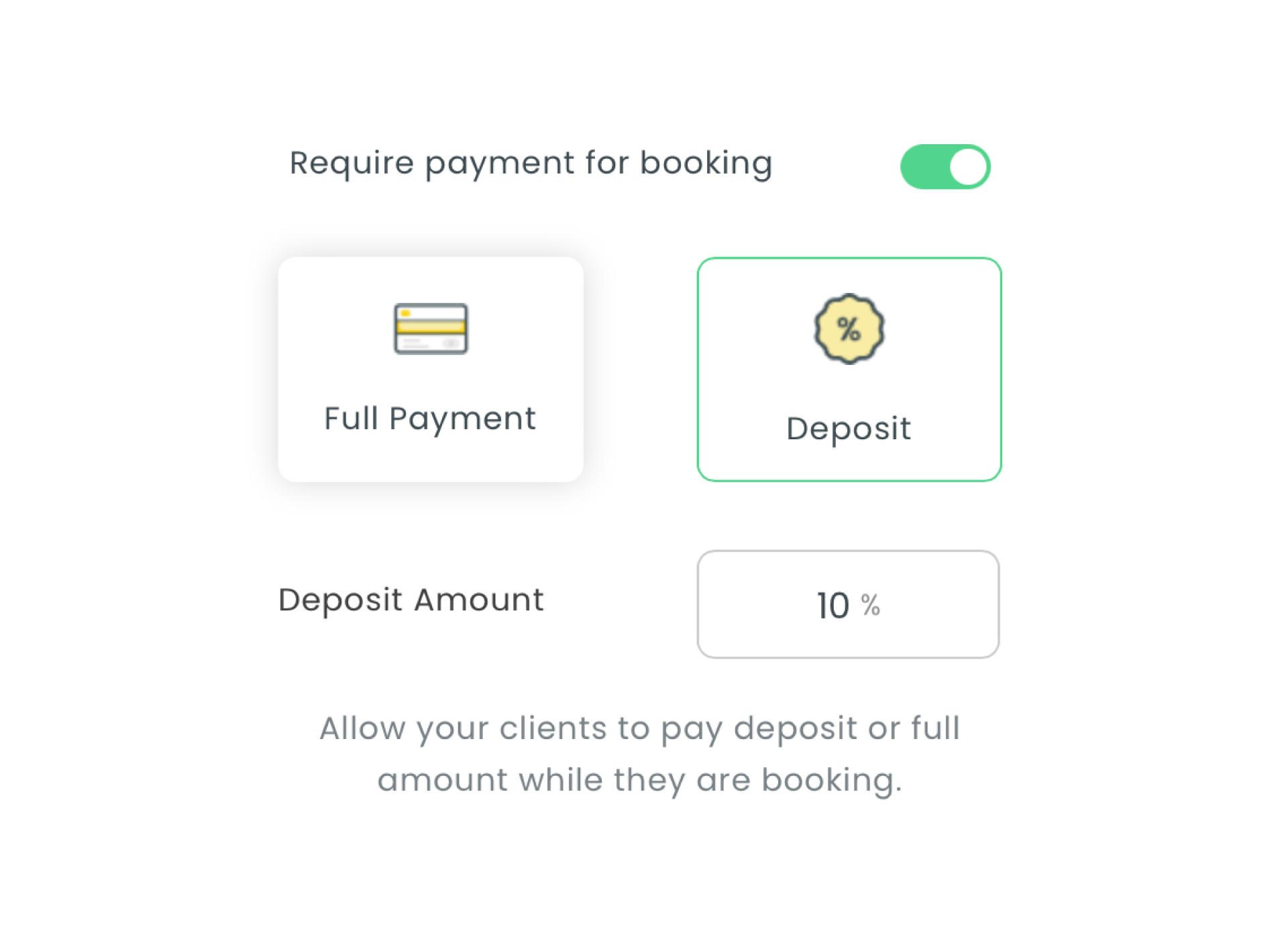 Deposits & online payments